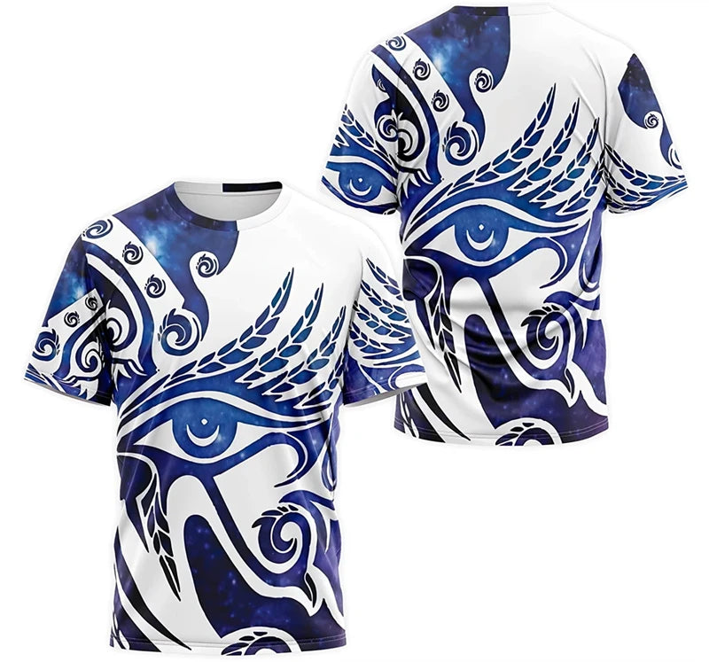 Ancient Egypt Pharaoh Anubis Pattern 3D Print T-Shirts Men Women Short Sleeve T Shirt Unisex Harajuku Y2k Tees Tops Kids Clothes