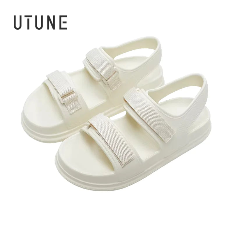 UTUNE Women's Patch Sandals Summer official-website Shoes Beach Outside EVA Slides Soft Thick Sole Non-slip slide sandal man