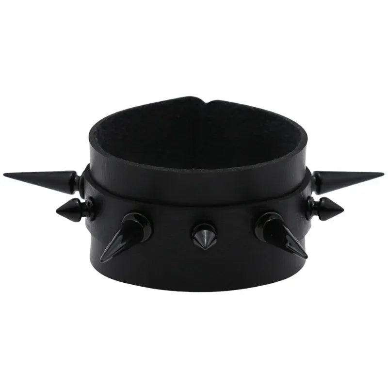 Hip Hop Rock PU Leather Bracelet Men and Women Punk Spikes Rivets Skull Heart Cross Creative Party Bracelet Jewelry Accessories - Live Store 4U