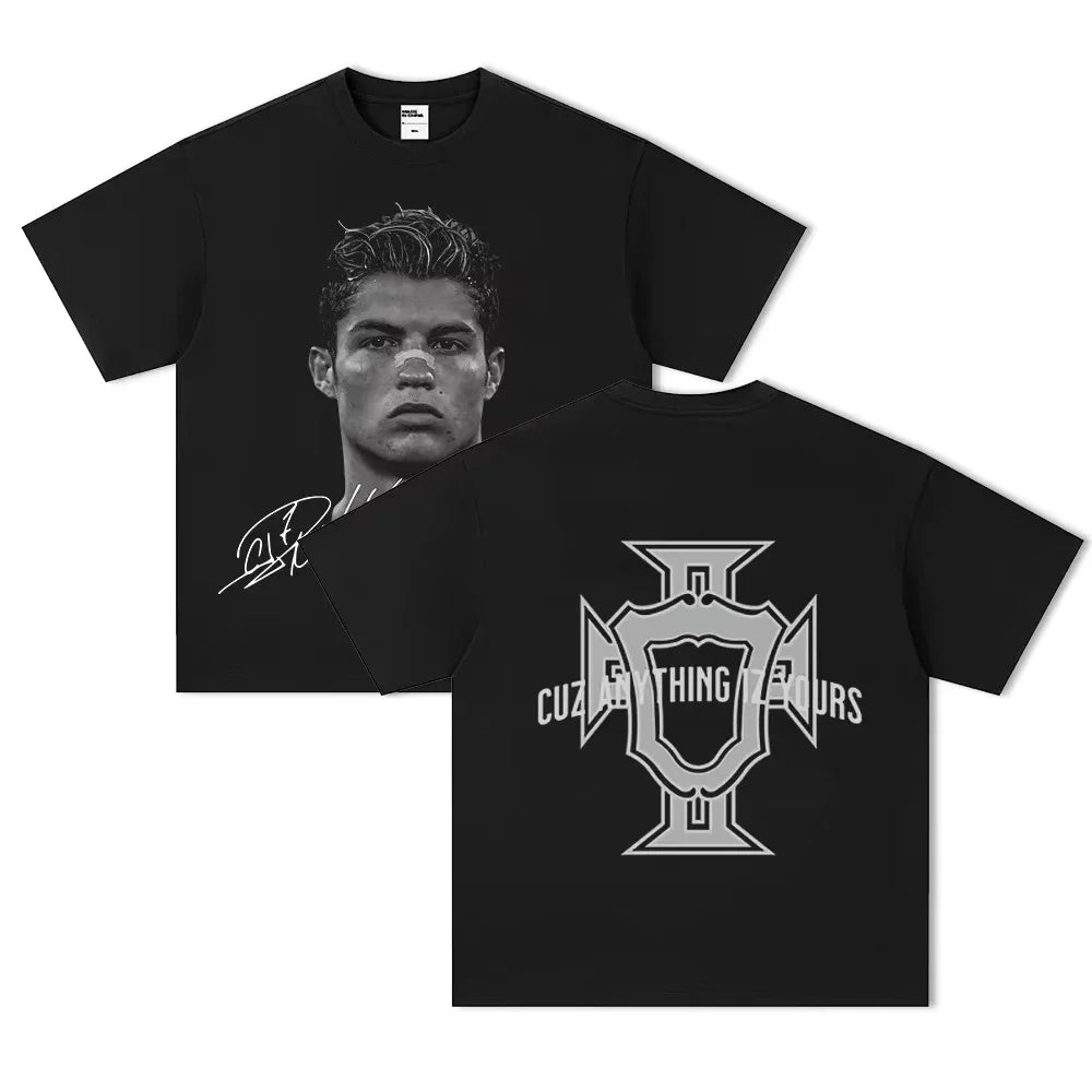 Neymar American Football Star Print 100%Cotton Short-sleeved T-shirt Men Women Clothing Athleisure Print Fashion Oversize Tee