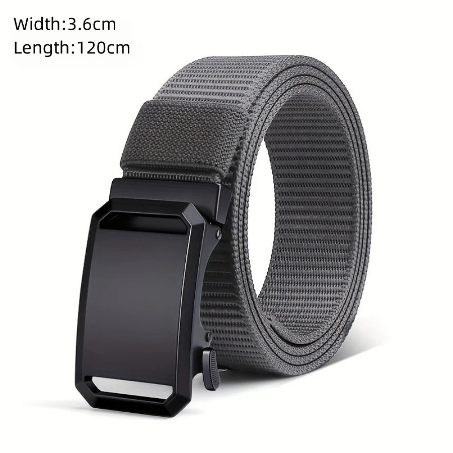The New Men's 125cm Buckle Belt Nylon Braided Lightweight Breathable Daily Commuter Men's Belt - Live Store 4U