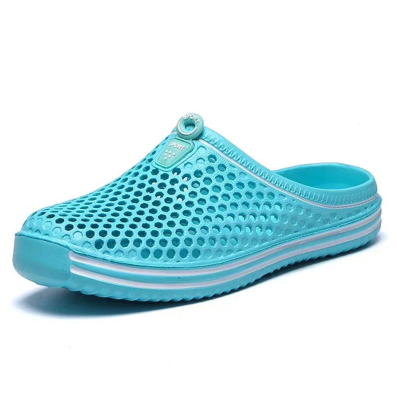 YRZL Mens Sandals Light EVA Summer Casual Shoes Hole Shoes Clogs Lovers Home Garden Outdoor Big Size 45 Male Beach Flat Slippers