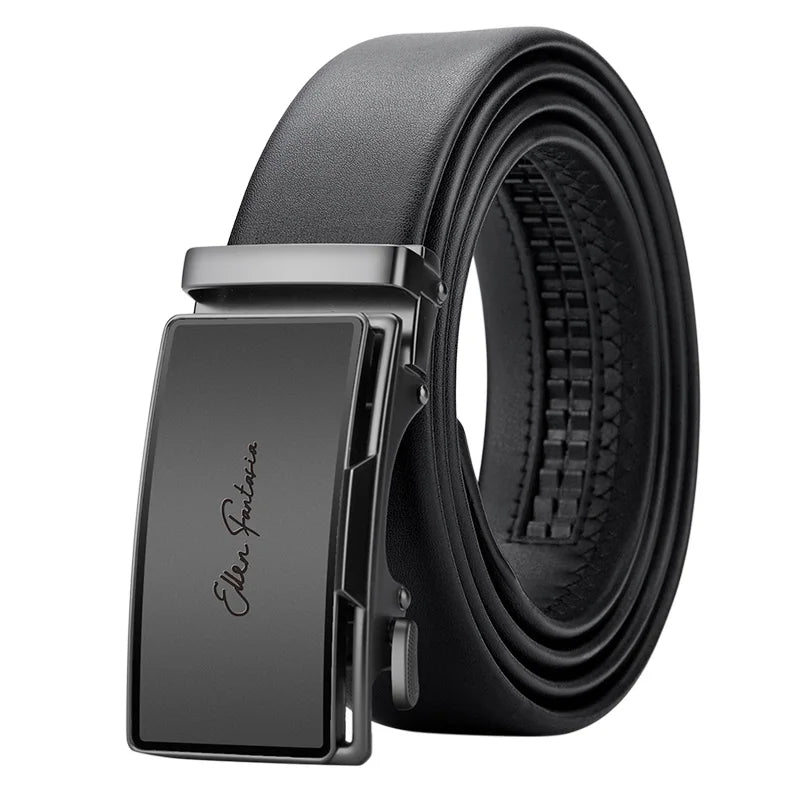 OYIFAN Men Belt Genuine Leather belt for men Alloy buckle ratchet belts Men Designer Belt Automatic belts 벨트 - Live Store 4U