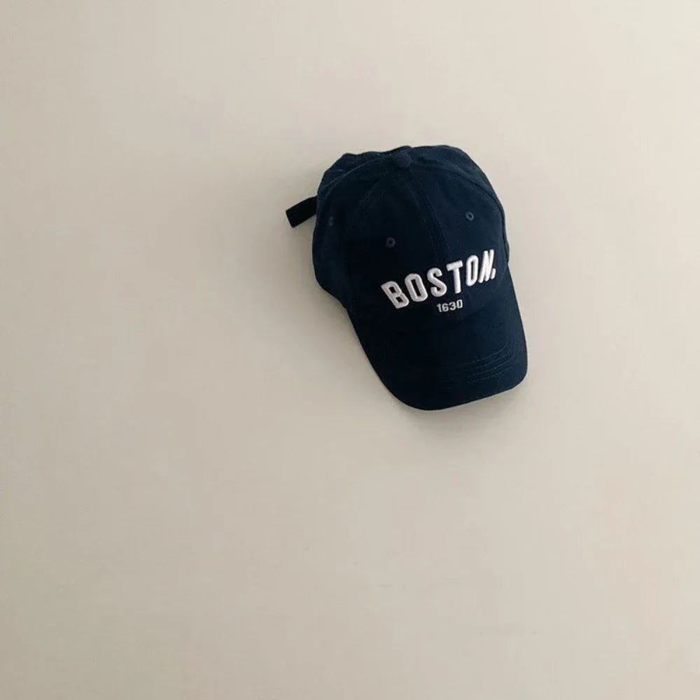 Children's Hats Boys And Girls Four Seasons Korean Version Of The Embroidered Letters Duck Tongue Cap Fashion Baby Baseball Cap
