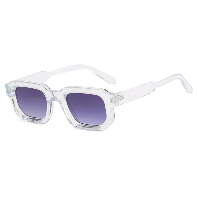 Men Vintage Rectangle Frame Sunglasses Fashion Retro Sun Glasses Luxury Brand Design UV400 Shades Eyewear Women Goggles