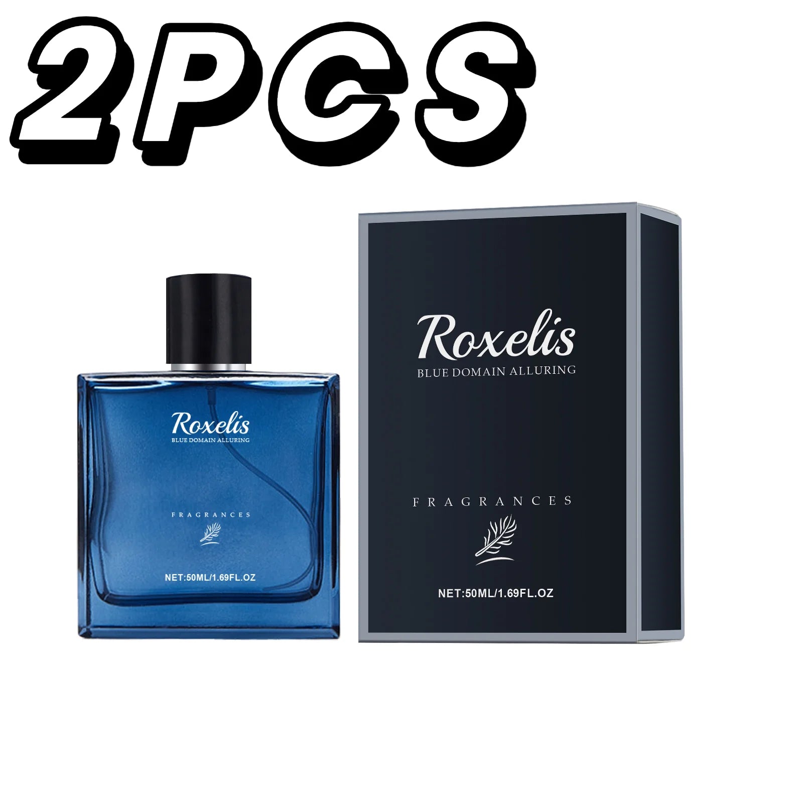 Roxelis 50ml Charmig Cologne Perfume Spray Men's Blue Domain Fragrance Lasting Scent Pheromone Flirting Romantic Dating Perfume