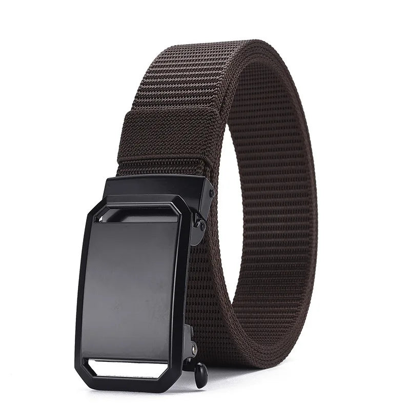 The New Men's 125cm Buckle Belt Nylon Braided Lightweight Breathable Daily Commuter Men's Belt - Live Store 4U