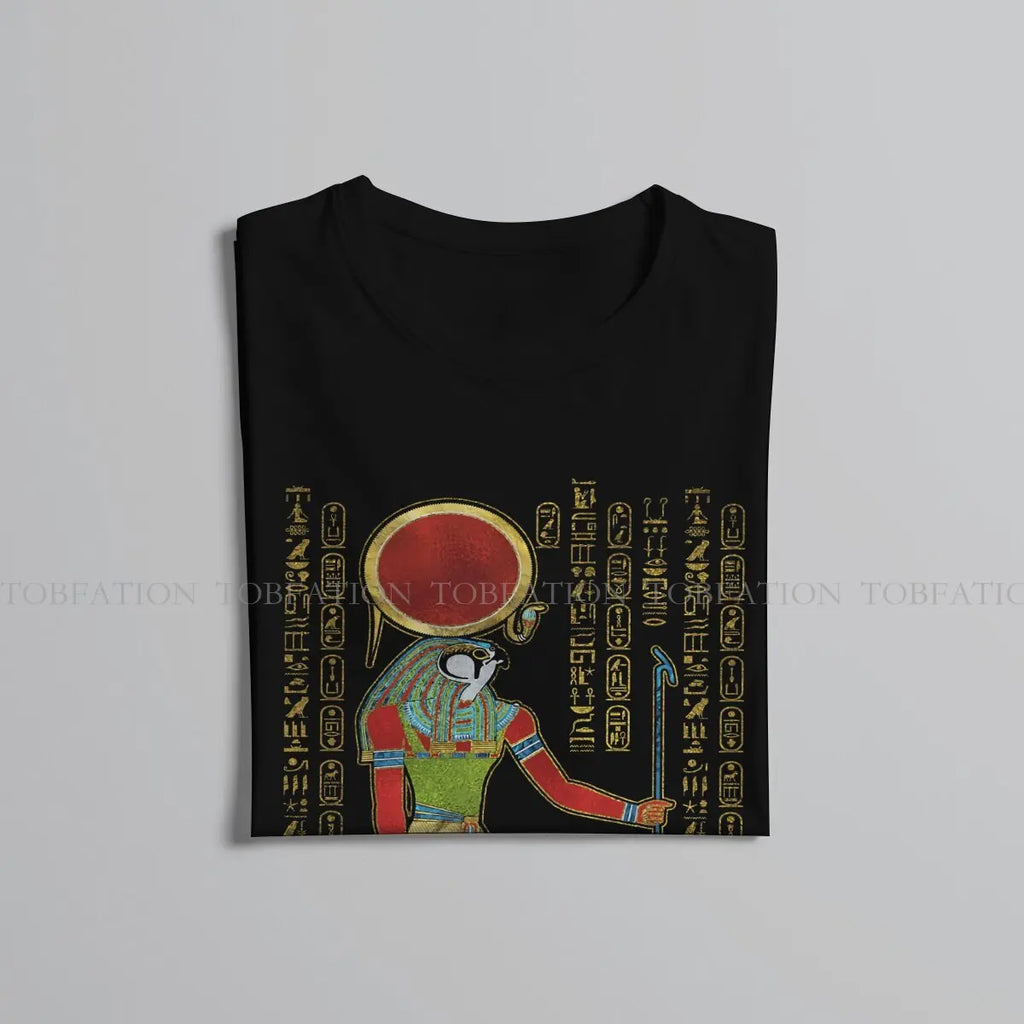 Ancient Egypt Egyptian TShirt for Men Re Horakhty Ra Horakht Ornament Classic Humor Casual Sweatshirts T Shirt