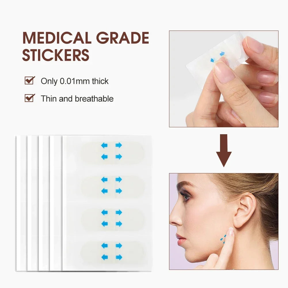 40/240/400Pcs Face Lift Tapes Invisible Face Lift Sticker Wrinkle Removal Stickers Tighten Chin Fade Fine Lines Shape V-Shaped