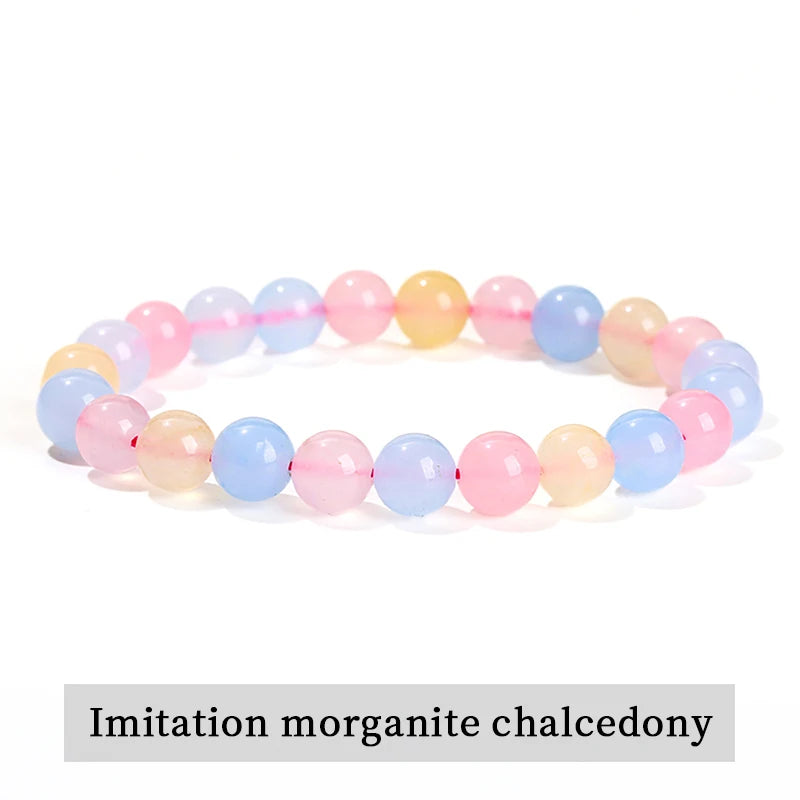 JD Natural Stone Beads Bracelet Amethyst Tiger Eye Crystal Quartz Agate Gem Beads Bangles Women Men Reiki Healling Jewelry Gift - Live Store 4U