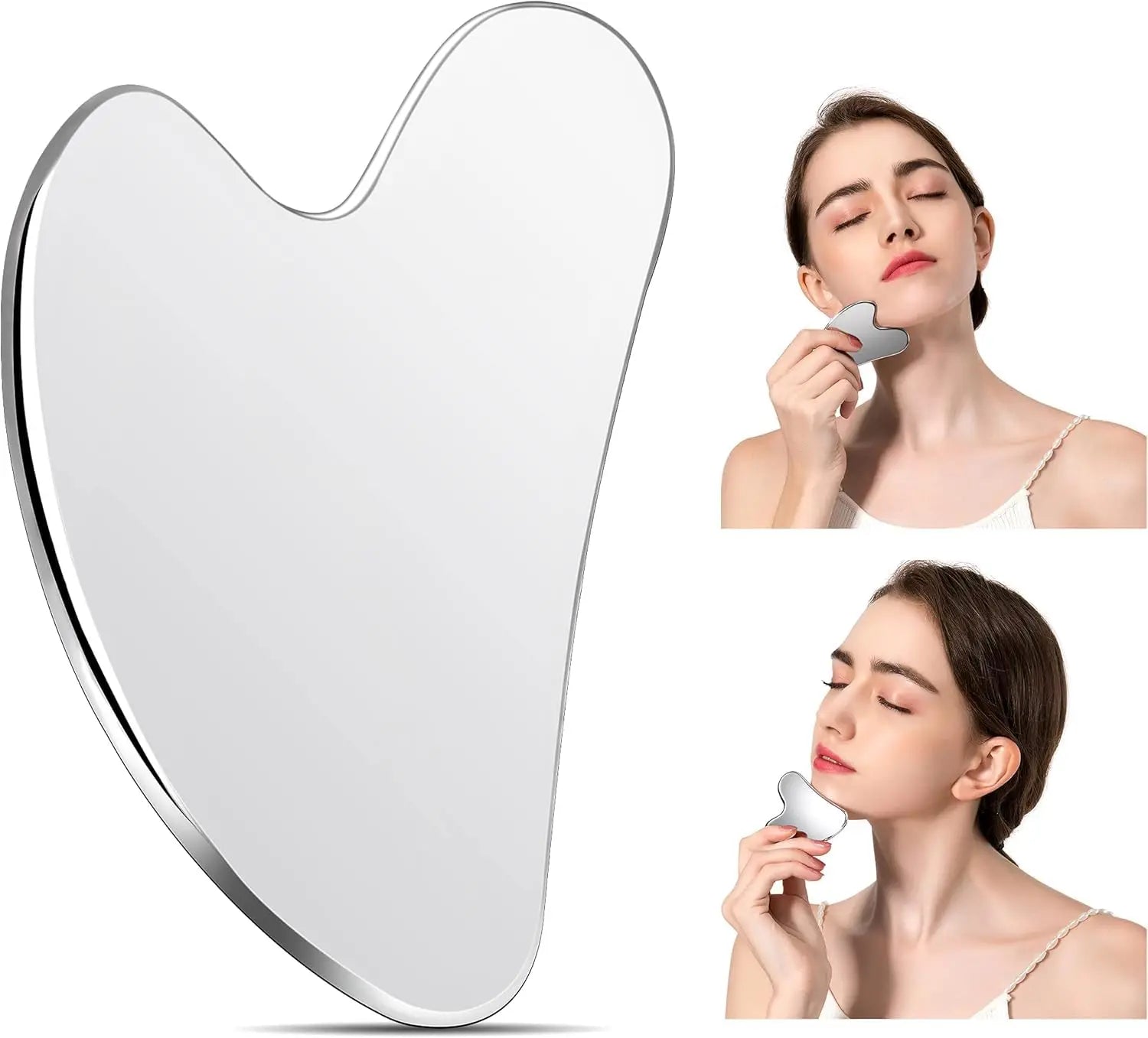 1PC Stainless Steel Gua Sha Facial Tools Tighten Skin Massage Guasha Beauty Tool Metal Guasha Tool for Face Face Massager Tool
