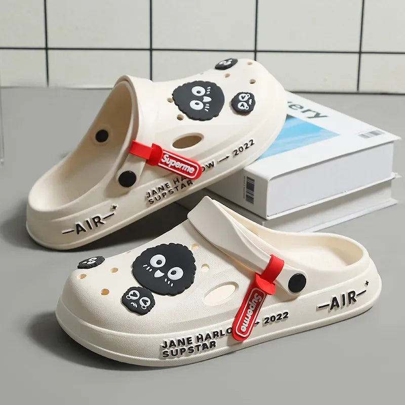 Summer Man Sandals Lightweight Home Beach Sandals Women Slippers Outdoor Quick Dry Flat Soft EVA Hole Shoes Women Clogs 2024