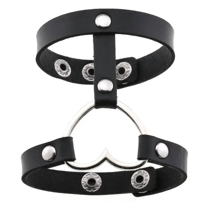 Hip Hop Rock PU Leather Bracelet Men and Women Punk Spikes Rivets Skull Heart Cross Creative Party Bracelet Jewelry Accessories - Live Store 4U