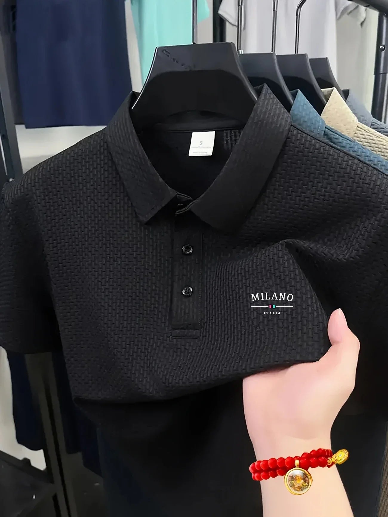 Cool POLO Shirt for men casual wear lapel button-down solid color men's vintage shirt S-2XL