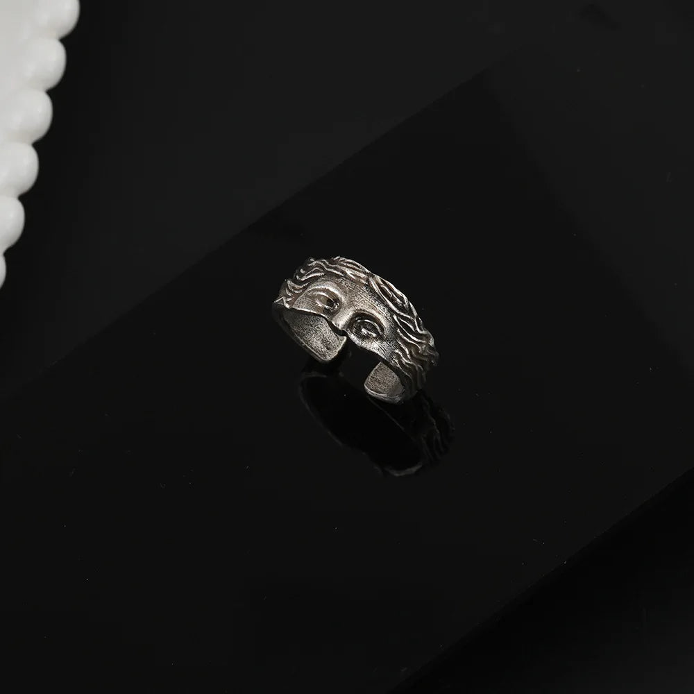 Retro Half Face Venus Ring For Men Women Greek Mythology Vintage Punk Gothic Art Open Ring Unisex Accessories Designer Jewelry - Live Store 4U