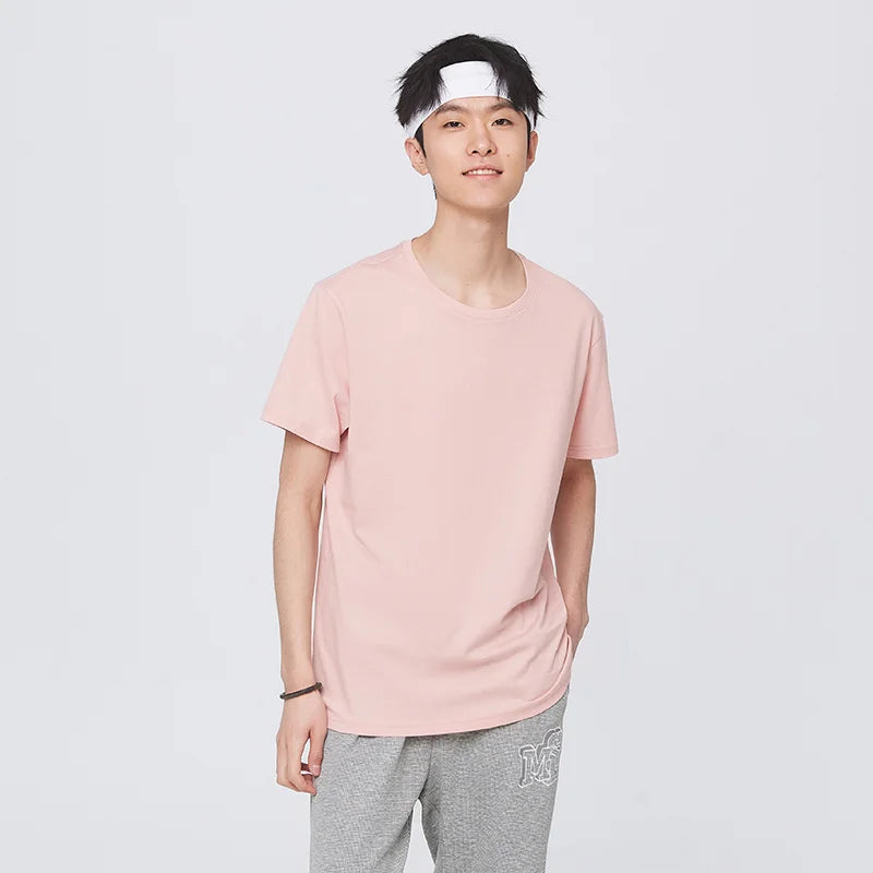 Semir Summer Cotton T Shirts Men 2024 Simple O Neck Stretch Solid New Tops Clothing Casual Tshirt Man Streetwear Cool Tee Shirts - Live Store 4U