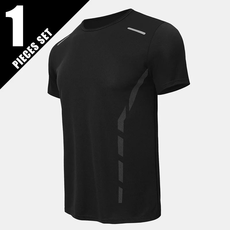 1/3/4 Pieces Summer Men's Printed Quick-drying Breathable Short-sleeved Plus Size Loose Sports Casual T-shirt Multicolor Choice - Live Store 4U