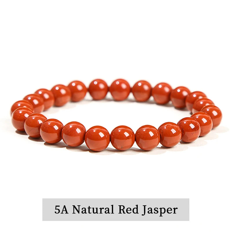 JD Natural Stone Beads Bracelet Amethyst Tiger Eye Crystal Quartz Agate Gem Beads Bangles Women Men Reiki Healling Jewelry Gift - Live Store 4U