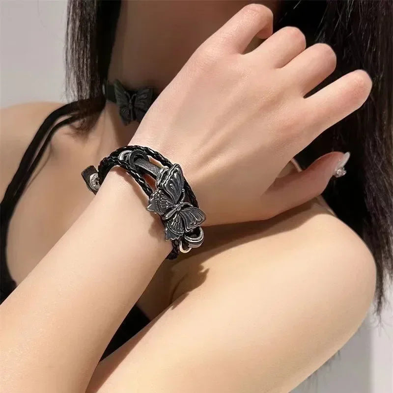 Hip Hop Rock PU Leather Bracelet Men and Women Punk Spikes Rivets Skull Heart Cross Creative Party Bracelet Jewelry Accessories - Live Store 4U