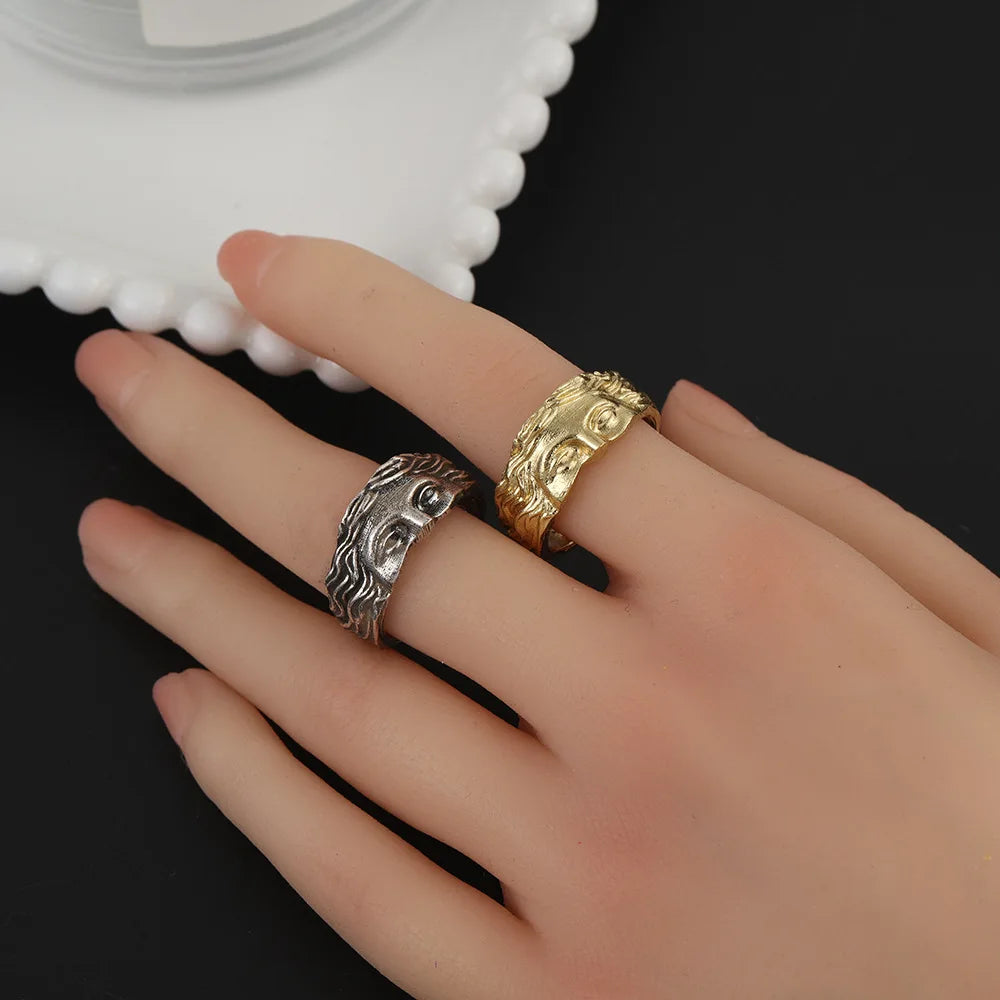 Retro Half Face Venus Ring For Men Women Greek Mythology Vintage Punk Gothic Art Open Ring Unisex Accessories Designer Jewelry - Live Store 4U