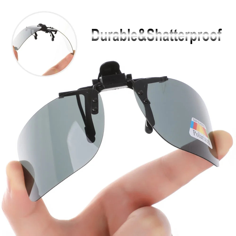 New Unisex Polarized Clip on Sunglasses Near-Sighted Driving Night Vis Lens Cycling Riding Sunglasses Clip Motorcycle Equipments
