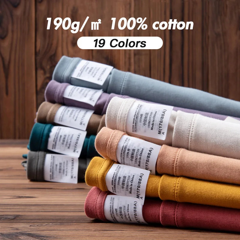 6.7oz 190gsm Combed Cotton Tees Tshirts Mens Solid Tops Woman Male Custom Team Uniform Class Clothes Summer Brand Customization - Live Store 4U