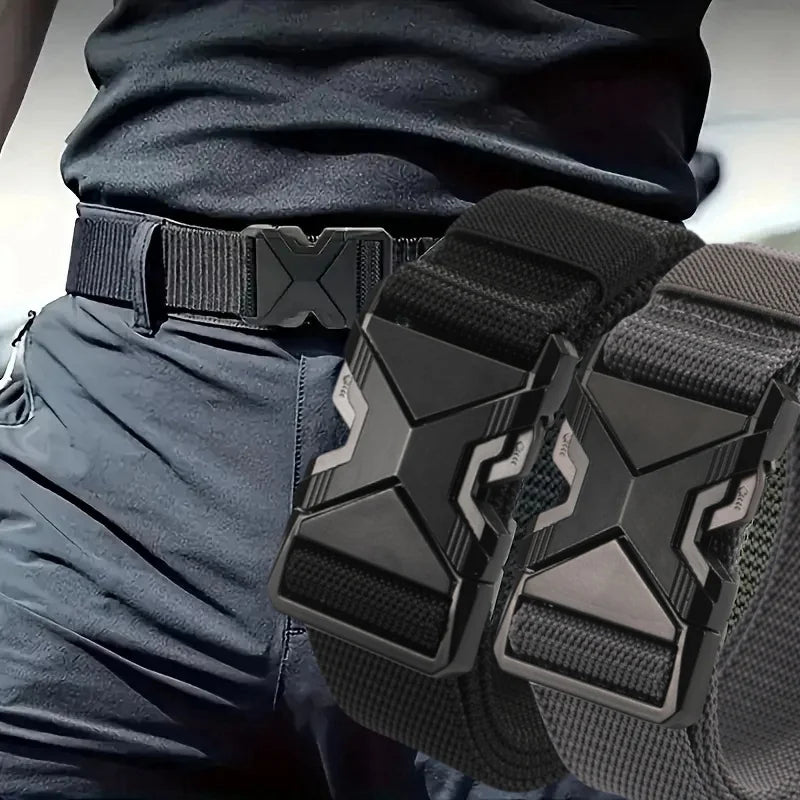 The New Men's 125cm Buckle Belt Nylon Braided Lightweight Breathable Daily Commuter Men's Belt - Live Store 4U
