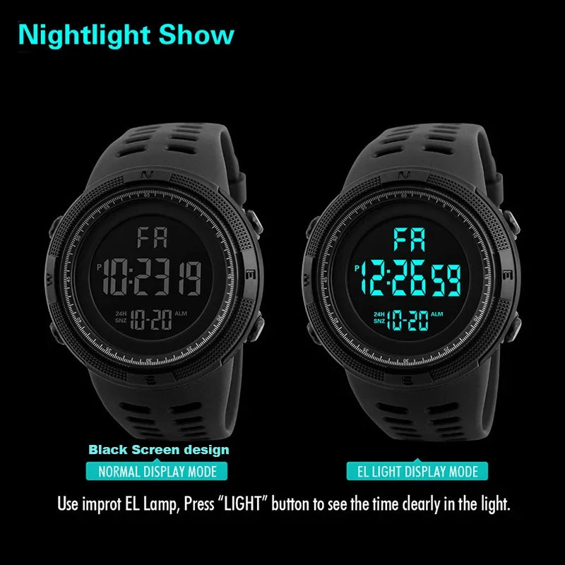 YIKAZE X01 Men's Digital Watches Multifunction Military Men Sports Wristwatch Sweatproof Luminous  Man Student Electronic Watch