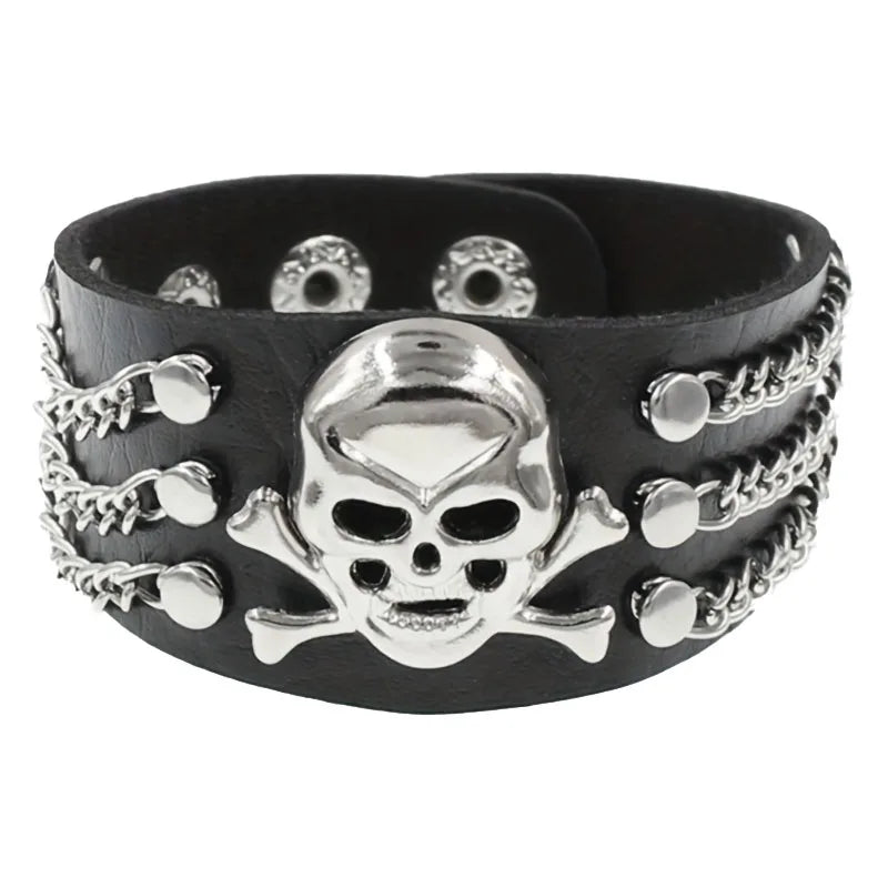 Fashion Gothic Punk Retro Multi Chain Street Dance Bracelet For Halloween Cosplay Christmas Party Birthday Lovers Gifts - Live Store 4U