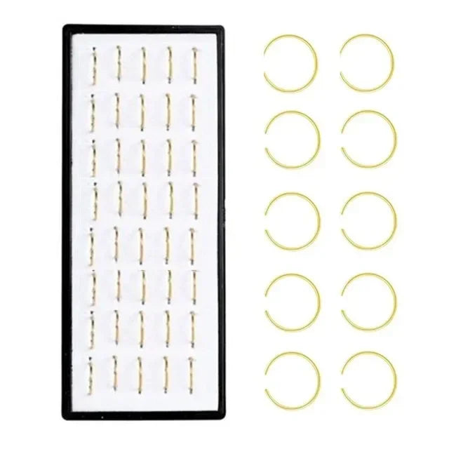 Fashion Crystal Stainless Steel Nose Stud Piercing for Women Hypoallergenic 1.8mm Nose Ring Straight/L/Screw Shaped Body Jewerly
