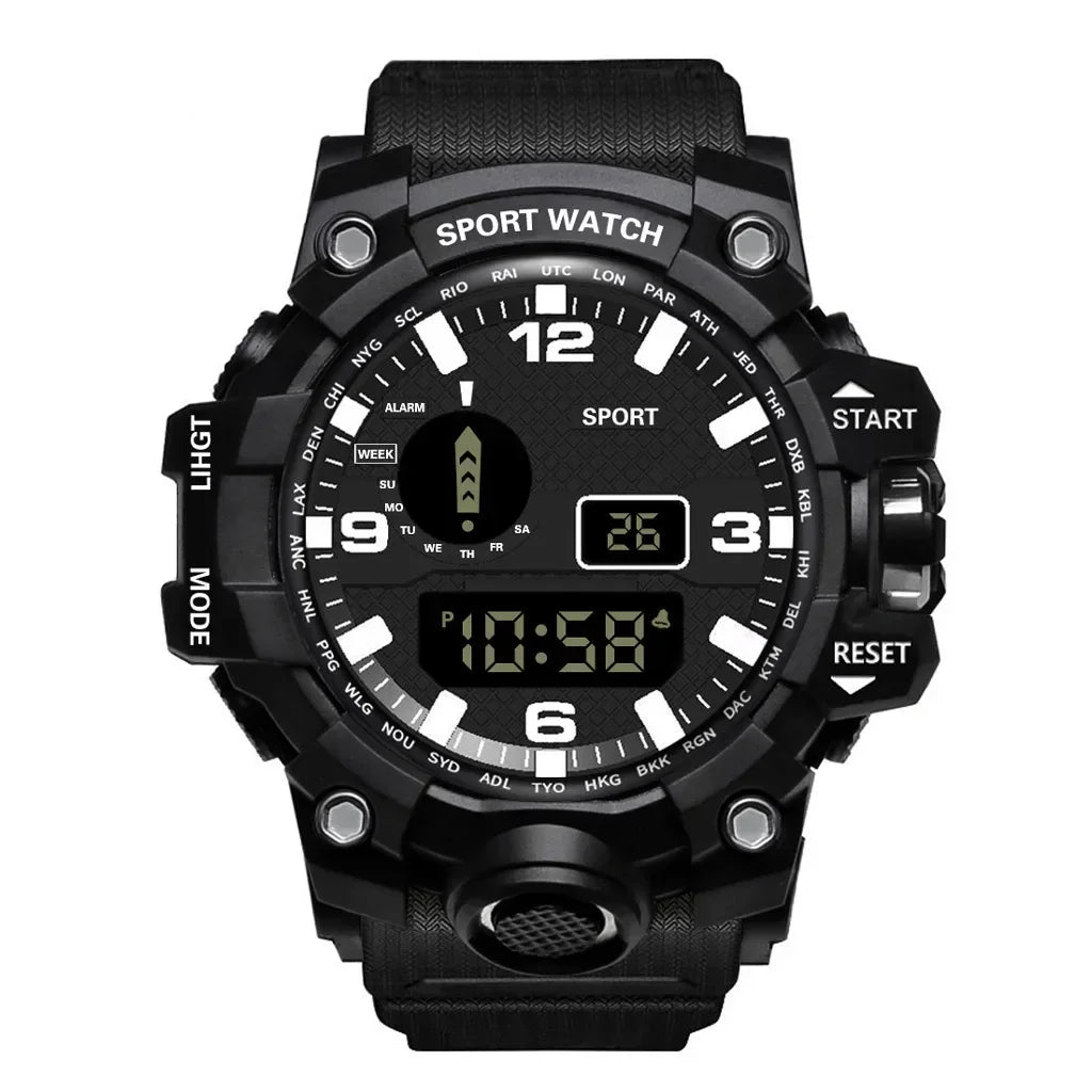 New Multifunctional Electronic Watch for Men Casual Simple Waterproof Sports Mens Watches Fashionable Wristwatch Accessories