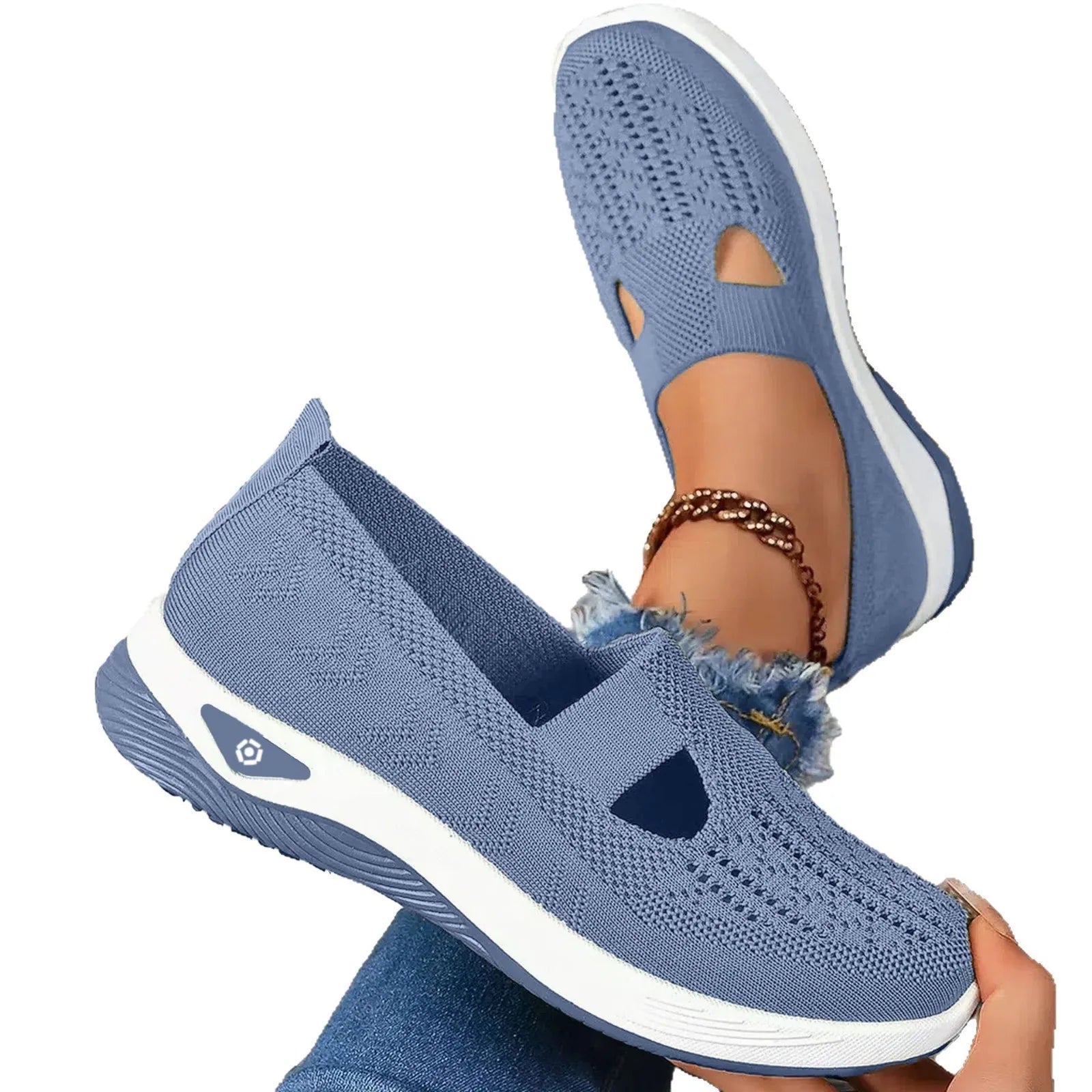 Summer Women's Shoes Breathable Anti-slip Soft Bottom Women's Casual Shoes Middle-aged Walking Shoes
