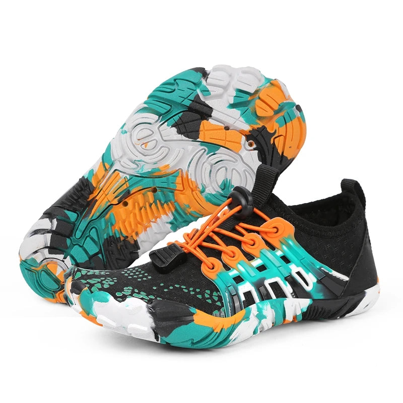 New KID Students Barefoot Quick-Drying Beach Swimming Shoes Aqua Shoes Indoor Fitness Running Shoes Summer Water Shoes 26-38#