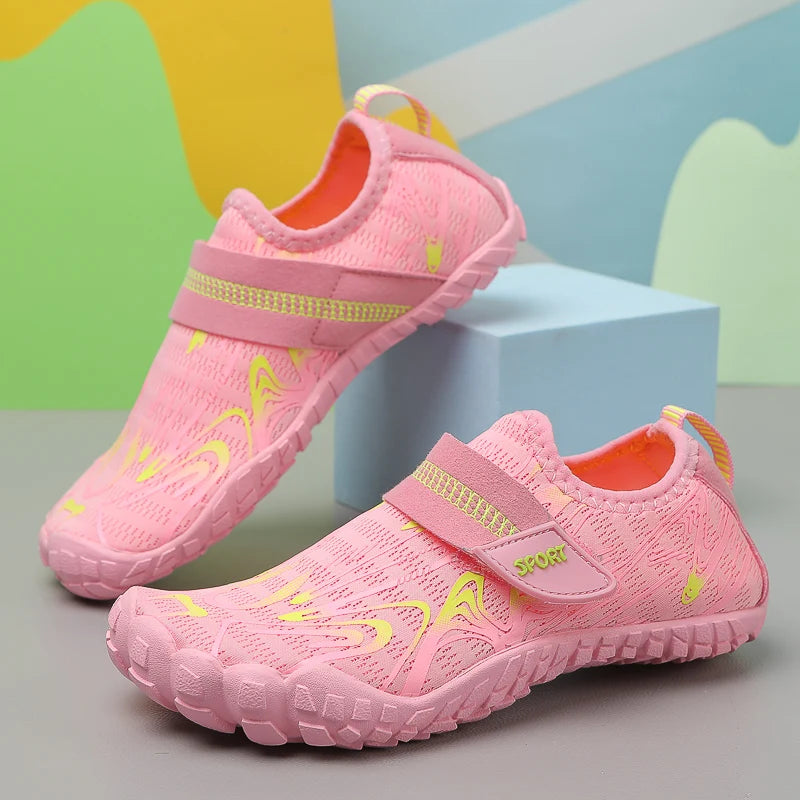 New KID Students Barefoot Quick-Drying Beach Swimming Shoes Aqua Shoes Indoor Fitness Running Shoes Summer Water Shoes 29-38#
