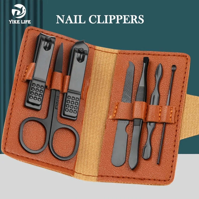 Professional Nail Clippers Set for Men, Stainless Steel Portable Nail Cutter Kit, High Carbon Steel Blade, Portable set