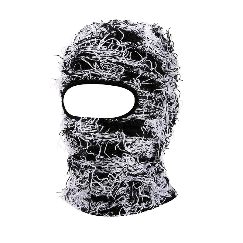Balaclava Distressed Knitted Full Face Ski Mask for Men Women Beanies Hats Skullies Camouflage Winter Warm Bonnet Windproof Hats - Live Store 4U