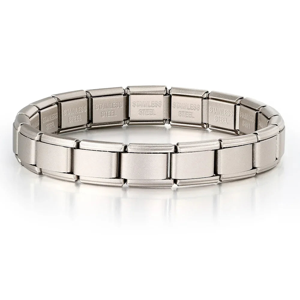 2025 New Men and Women Starry Colors 18 Pieces Italian Charm Fit 9mm Stainless Steel Modular Bracelet Wholesale Jewelry - Live Store 4U