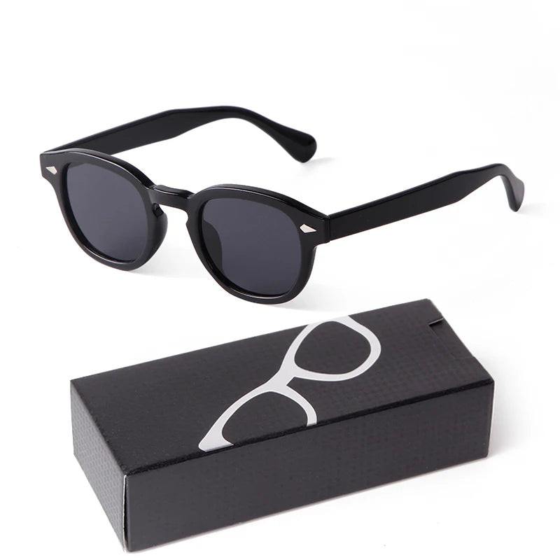 Fashion Gradient Blue Small Round Sunglasses for Women Men Brand Designer Vintage Tortoise Square Sun Glasses Lunettes De Soleil