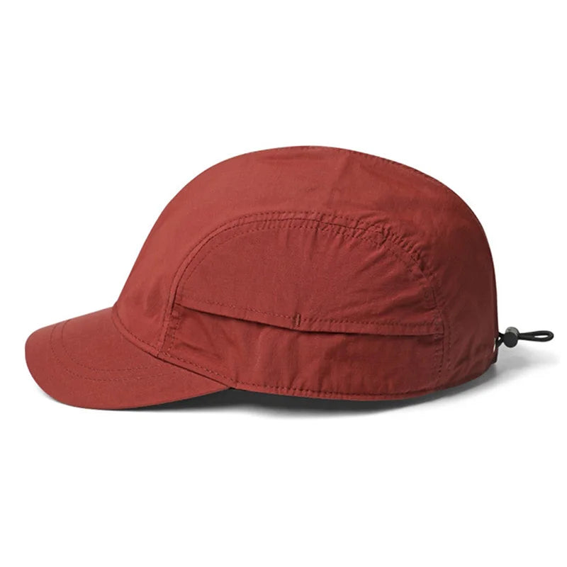 Short-brimmed solid color baseball cap  Lightweight Quick-Dry Polyester Adjustable Buckle Closure Sun Protection Breathable Brim