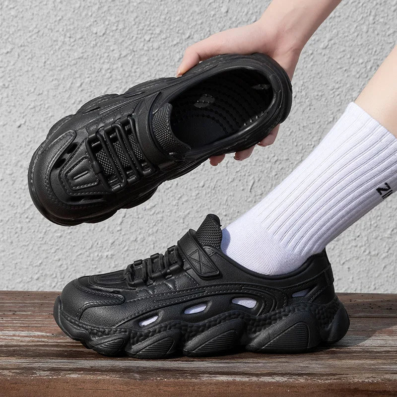 Summer Men's Super Light Sandals EVA Flat Waterproof Sneakers Thick Sole Slip-On Casual Shoes Fishing Driving Outdoor Jogging