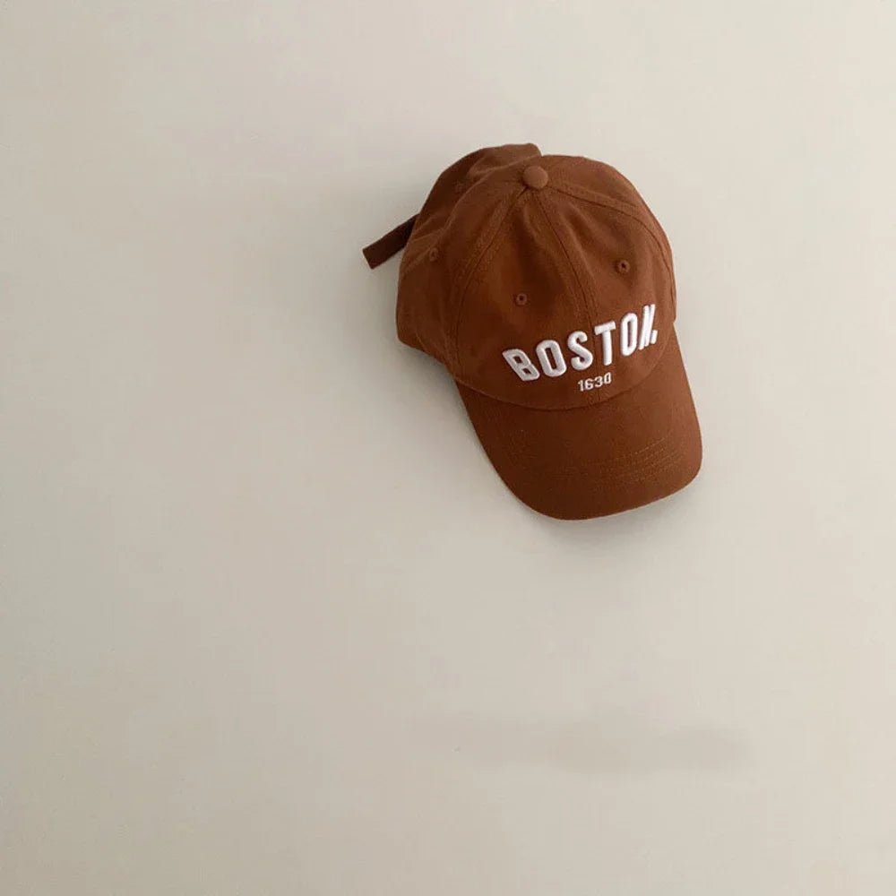 Children's Hats Boys And Girls Four Seasons Korean Version Of The Embroidered Letters Duck Tongue Cap Fashion Baby Baseball Cap