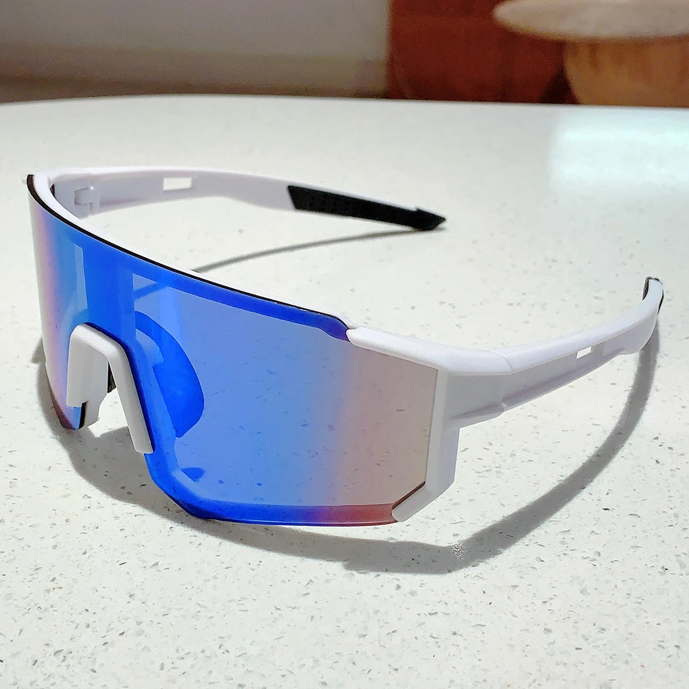 KAMMP Trendy Cycling Goggles Oversized Decor Women's Sports Anti UV Sunglasses Men's Outdoor Brand Design Sun Glasses for Hiking