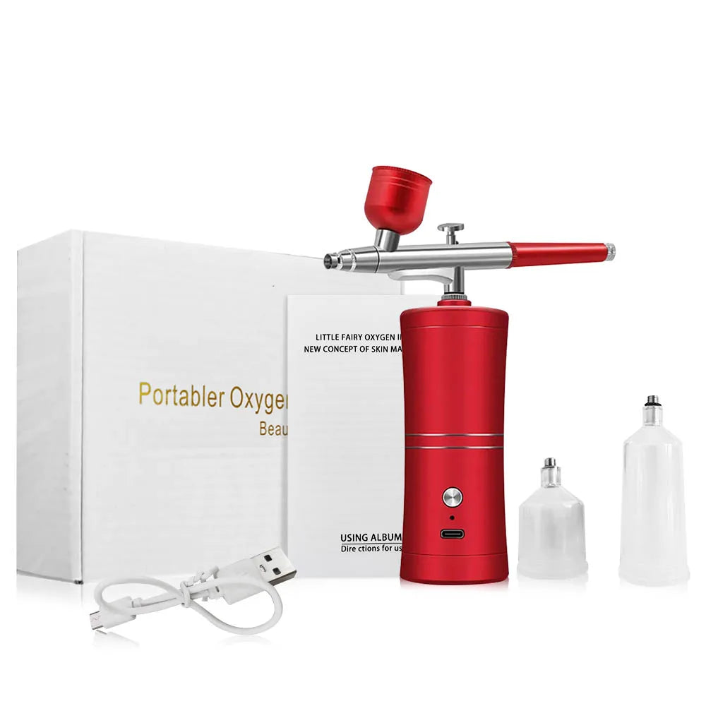 Airbrush with Compressor for Nail Painting Portable Cordless Airbrush Mini Airbrush Sprayer Gun for Nail Art Cake Painting