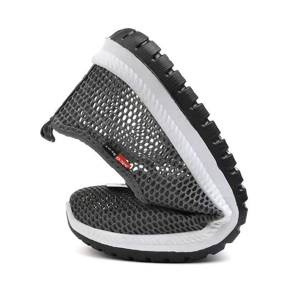 Summer Men's Mesh Shoes Men's Comfortable Breathable Flyweave Casual Shoes Breathable Soft Sole Running Fitness Non-Slip Shoes