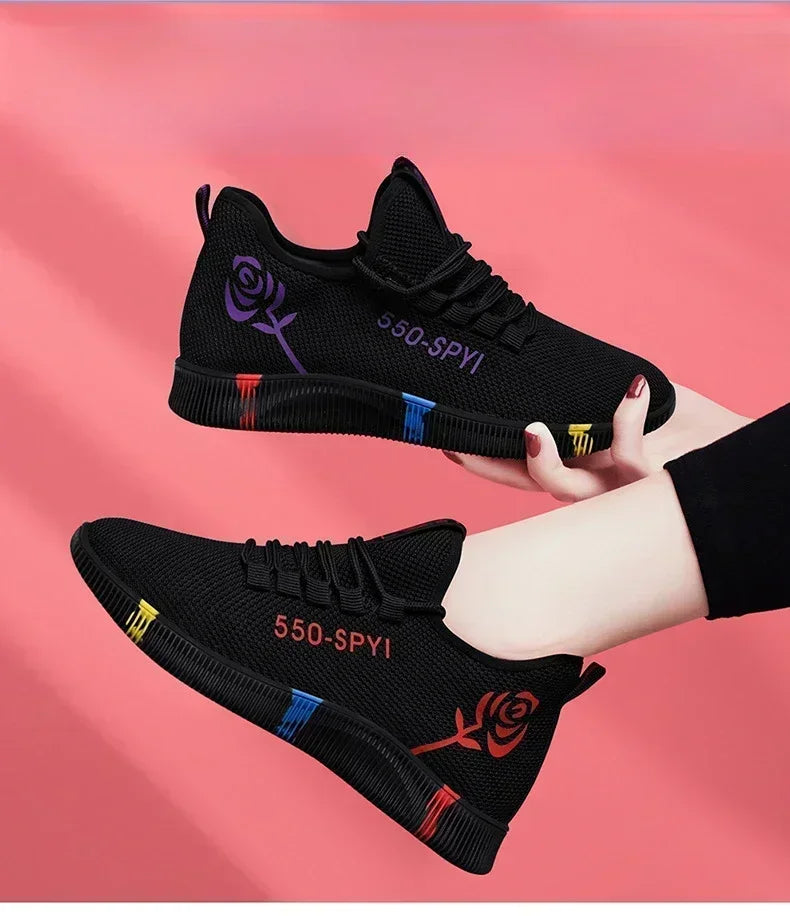 2025 Spring/Summer New Korean Casual Shoes, Breathable Cloth Shoes, Foreign Trade Sports Shoes, Women's Fashion Single Shoes