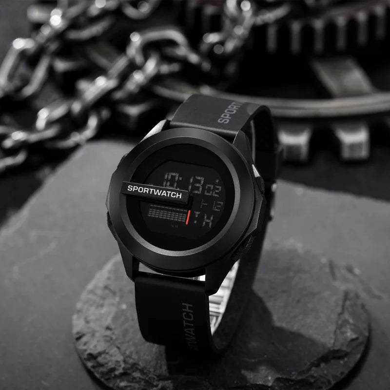 New Multifunctional Electronic Watch for Men Casual Simple Waterproof Sports Mens Watches Fashionable Wristwatch Accessories