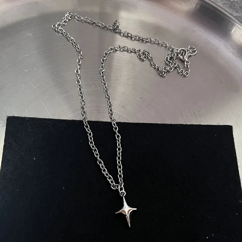 Y2K Flail Fire Heart Teeth Pendant Necklace for Women Men Charm Necklace Grunge Punk Fashion Jewelry ﻿ - Live Store 4U