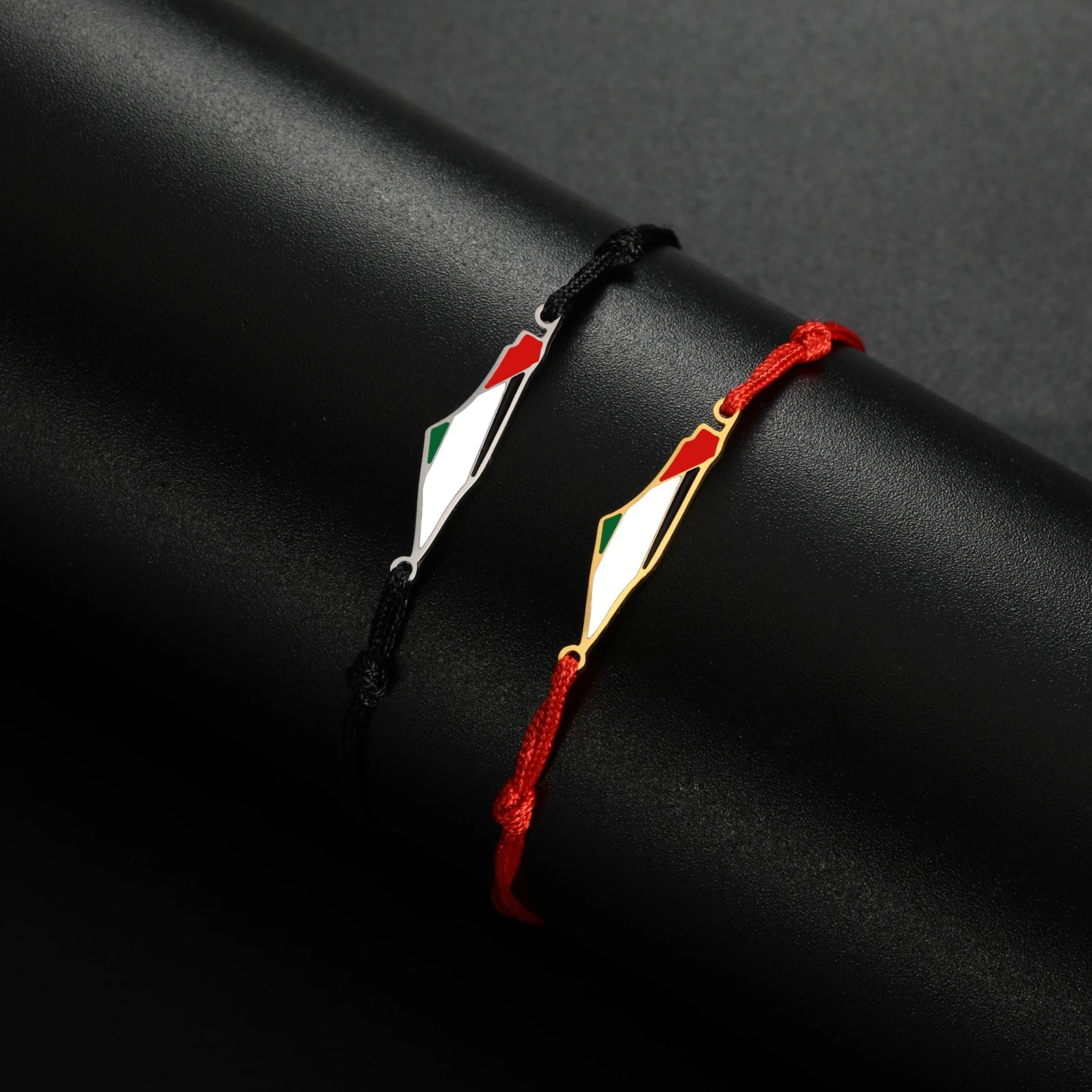 COOLTIME Palestine Map Charm Women Bracelets Stainless Steel Adjustable Double Layer Men Geography Bracelet jewelry Wholesale