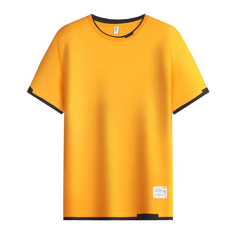 FGKKS 2024 Casual T-shirt For Men Pure Cotton Breathable Fashion Short Sleeve High Quality Design Casual T-shirt For Men - Live Store 4U