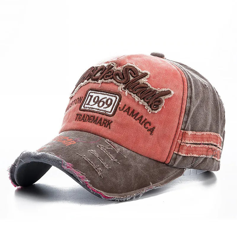 2023 High Quality Washed cowboy letters Cotton Cap For Men Women Adjustable Autdoor Sun protection hat Rock Shark Baseball Caps